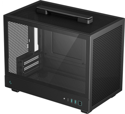 Корпус Deepcool CH160 черный без БП miniITX 7x120mm 1xUSB3.0 audio bott PSU