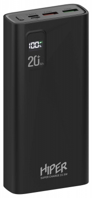 Мобильный аккумулятор Hiper Fast 20000 20000mAh 5A QC PD 2xUSB черный (FAST 20000 BLACK)