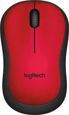 Мышь Logitech Silent M220 красный/черный оптическая (1000dpi) silent беспроводная USB2.0 (2but)