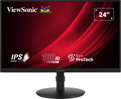 Монитор ViewSonic 23.8" VA2408-HDJ черный IPS LED 16:9 HDMI матовая HAS Piv 250cd 178гр/178гр 1920x1080 100Hz VGA DP FHD 5.2кг