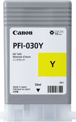 Картридж струйный Canon PFI-030Y 3492C001АА желтый (55мл) для Canon imagePROGRAF TA-20, TA-30, TM-240, TM-340.