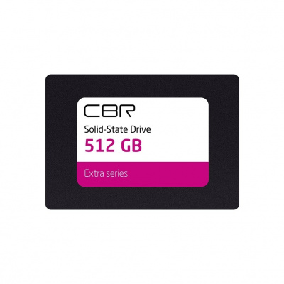 CBR SSD-512GB-2.5-EX21, Внутренний SSD-накопитель, серия "Extra", 512 GB, 2.5", SATA III 6 Gbit/s, Phison PS3112-S12, 3D TLC NAND, DRAM, R/W speed up to 550/530 MB/s, TBW (TB) 600