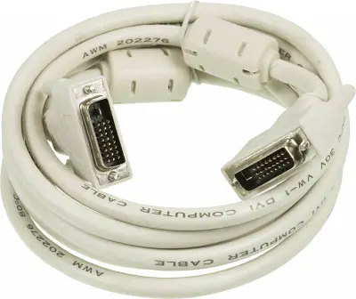 Кабель Ningbo DVI-D Dual Link (m) DVI-D Dual Link (m) 3м (RD-DVI-3-BR) феррит.кольца серый блистер