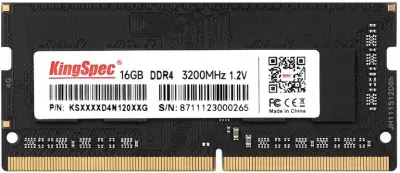 Память DDR4 16GB 3200MHz Kingspec KS3200D4N12016G RTL PC4-25600 CL17 SO-DIMM 260-pin 1.2В dual rank Ret