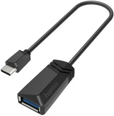 Адаптер Hama H-200312 00200312 USB Type-C (m) USB A(f) черный