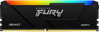 Память DDR4 32GB 3600MHz Kingston KF436C18BB2A/32 Fury Beast RGB RTL Gaming PC4-28800 CL18 DIMM 288-pin 1.35В single rank с радиатором Ret