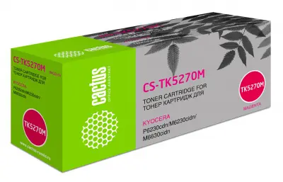 Картридж лазерный Cactus CS-TK5270M TK-5270M пурпурный (6000стр.) для Kyocera Ecosys P6230cdn/M6230cidn/M6630cidn