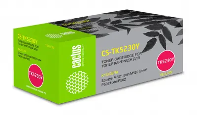 Картридж лазерный Cactus CS-TK5230Y TK-5230Y желтый (2200стр.) для Kyocera Ecosys M5521cdn/M5521cdw/P5021cdn/P5021cdw