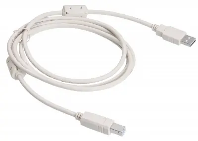 Кабель Buro USB A(m) USB B(m) 1.8м (USB2.0-AM/BM-1.8M-MG) феррит.кольца серый