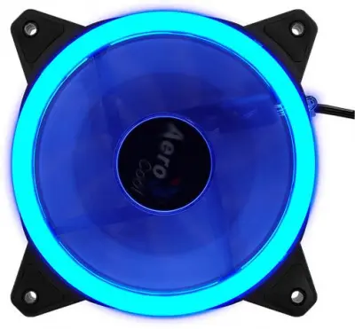 Вентилятор для корпуса Aerocool Rev Blue (120mm, 3pin+4pin, Blue led) (4713105960952)