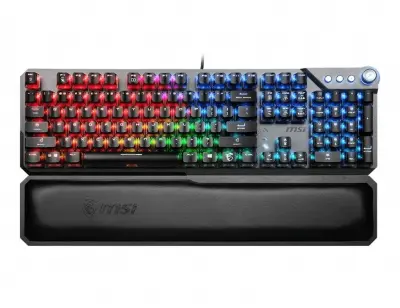Клавиатура MSI VIGOR GK71 SONIC механическая серый/черный USB Multimedia for gamer LED (подставка для запястий) (S11-04RU234-CLA)