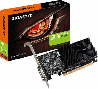 Gigabyte GV-N1030D5-2GL RTL {GeForce GT 1030 2048Mb 64bit GDDR5 1227/6008 DVIx1/HDMIx1/HDCP}