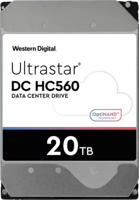 Жесткий диск WD Original SATA-III 20Tb 0F38755 WUH722020ALE6L4 Ultrastar DC HC560 (7200rpm) 512Mb 3.5"
