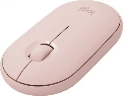 Мышь Logitech Pebble M350 розовый оптическая (1000dpi) silent беспроводная BT/Radio USB для ноутбука (3but)