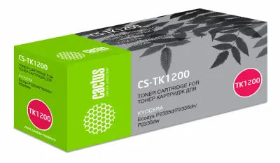 Картридж лазерный Cactus CS-TK1200 TK-1200 черный (3000стр.) для Kyocera Ecosys P2335d/P2335dn/P2335dw/M2235dn/M2735dn/M2835dw