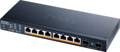 Коммутатор Zyxel XMG1915-10EP-EU0101F (L2+) 8x2.5Гбит/с 2SFP+ 8PoE++ 130W управляемый