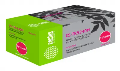 Картридж лазерный Cactus CS-TK5240M TK-5240M пурпурный (3000стр.) для Kyocera Ecosys M5526cdn/M5526cdw/P5026cdn/P5026cdw
