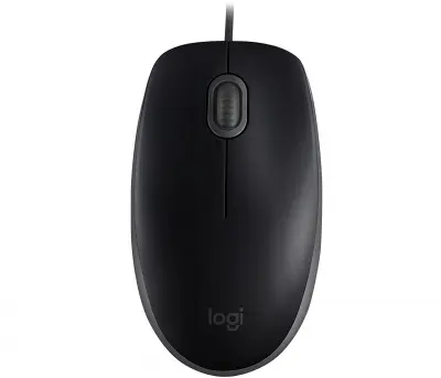 Мышь Logitech B110 Silent черный оптическая (1000dpi) silent USB (2but)