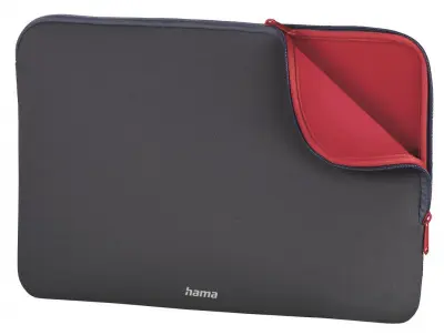 Чехол для ноутбука 13.3" Hama Neoprene серый/красный неопрен (00216508)