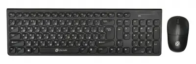 Клавиатура + мышь Оклик 220M клав:черный мышь:черный USB беспроводная slim Multimedia