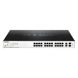 D-Link DGS-1100-26MPP/C1A Настраиваемый коммутатор EasySmart с 24 портами 10/100/1000Base-T и 2 комбо-портами 1000Base-T/SFP (порты 1 – 24 с поддержкой PoE 802.3af/802.3at (30 Вт)