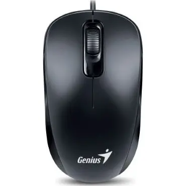 Genius Мышь DX-110 Black { оптическая, 1000 dpi, 3 кнопки+колесо прокрутки, провод 1,5 м, PS/2 } [31010116106]