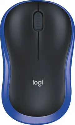 Мышь Logitech M185 синий/черный оптическая (1000dpi) беспроводная USB1.1 для ноутбука (2but)
