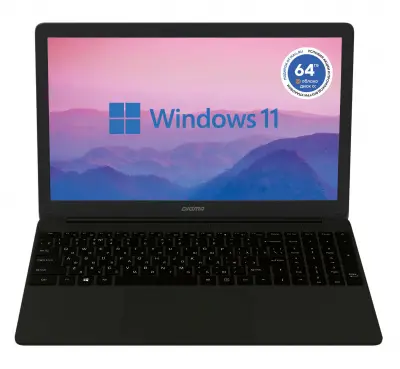 Ноутбук Digma EVE 15 P417 Celeron N4000 8Gb SSD256Gb Intel HD Graphics 600 15.6" IPS FHD (1920x1080) Windows 11 Home 64 black WiFi BT Cam 5000mAh (NCN158CXW03)