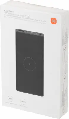 Мобильный аккумулятор Xiaomi 10W Wireless 10000mAh 3A беспров.зар. черный (BHR5460GL)