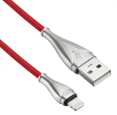 Кабель Digma LIGHT-1.2M-RED USB (m)-Lightning (m) 1.2м красный