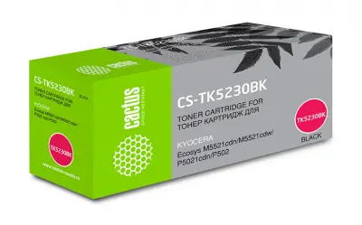 Картридж лазерный Cactus CS-TK5230BK TK-5230BK черный (2600стр.) для Kyocera Ecosys M5521cdn/M5521cdw/P5021cdn/P5021cdw