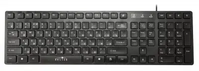 Клавиатура Оклик 556S черный USB slim Multimedia