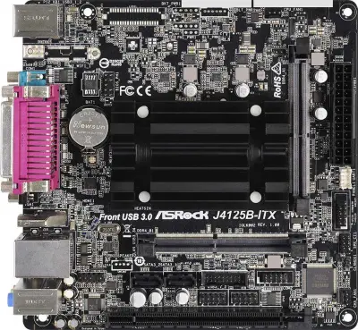 Материнская плата Asrock J4125B-ITX 2xDDR4 mini-ITX AC`97 8ch(7.1) GbLAN+VGA+HDMI