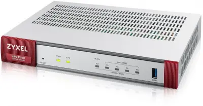 Межсетевой экран Zyxel USG Flex 100 (USGFLEX100-RU0112F) 10/100/1000BASE-TX компл.:подп.1г.AS/AV/CF/IDP серебристый