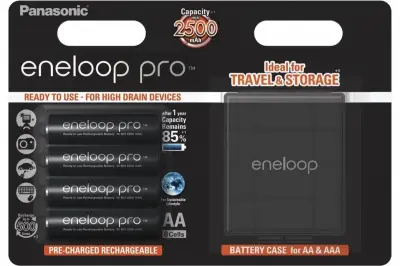 Аккумулятор Panasonic eneloop pro + футляр BL4