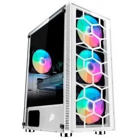 1STPLAYER Корпус FIREBASE X7-G WHITE / ATX, tempered glass / 3x140mm & 1x120mm LED fans inc. / X7-G-WH-3G6P-1G6