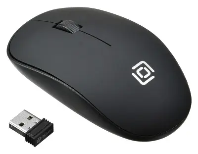 Мышь Оклик 515MW черный оптическая (1200dpi) беспроводная USB для ноутбука (3but)