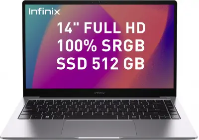 Ноутбук Infinix Inbook XL23 Core i3 1115G4 8Gb SSD256Gb Intel Iris Xe graphics 14" IPS FHD (1920x1080) Windows 11 Home grey WiFi BT Cam (T109859)