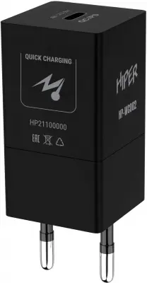 Сетевое зар./устр. Hiper HP-WC002 25W 3A (PD+QC) USB-C универсальное черный