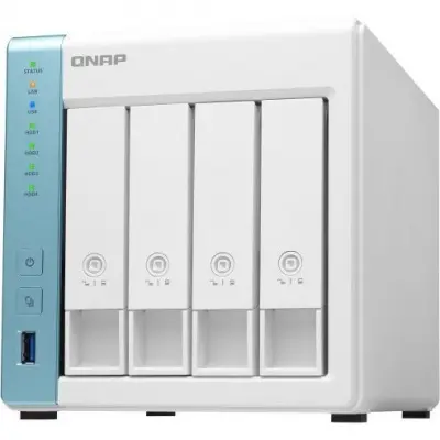 QNAP D4 (Rev. B) NAS, 4 Hot-Swap tray w/o HDD. Quad core CPU AL-214 1.7GHz, 2 GB DDR3, 2xGbE, 2xUSB 3.2 USB 3.2 Gen 1