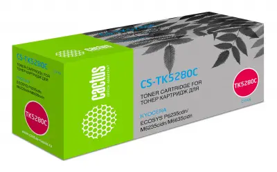 Картридж лазерный Cactus CS-TK5280C TK-5280C голубой (11000стр.) для Kyocera Ecosys P6235cdn/M6235cidn/M6635cidn