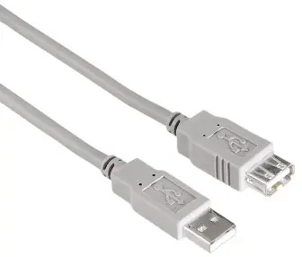 Кабель-удлинитель Hama H-30619 00030619 USB A(m) USB A(f) 1.8м серый