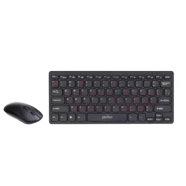Perfeo беспров. набор "mini COMBO", USB: multimedia клав-ра 78 кн. + мышь 4 кн., 1000-1200-1600 DPI