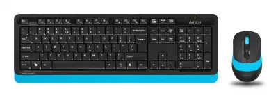 Клавиатура + мышь A4Tech Fstyler FG1010 клав:черный/синий мышь:черный/синий USB беспроводная Multimedia