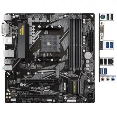 Материнская плата Gigabyte B550M DS3H Soc-AM4 AMD B550 4xDDR4 mATX AC`97 8ch(7.1) GbLAN RAID+DVI+HDMI