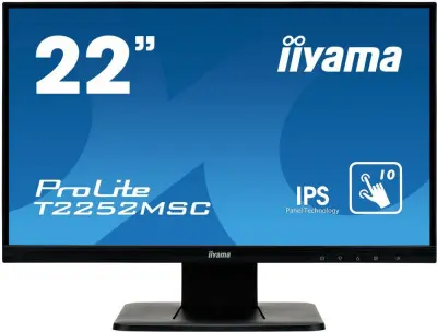 Монитор Iiyama 21.5" ProLite T2252MSC-B1 черный IPS LED 7ms 16:9 HDMI M/M глянцевая 250cd 178гр/178гр 1920x1080 60Hz VGA DP FHD Touch 4.8кг