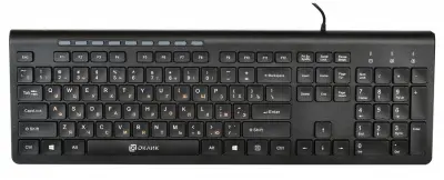 Клавиатура Оклик 480M черный/черный USB slim Multimedia