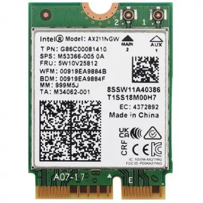 Intel AX211.NGWG Wi-Fi 6E AX211 (Gig+), 2230, 2x2 AX R2 (6GHz)+BT, vPro, 999M0W