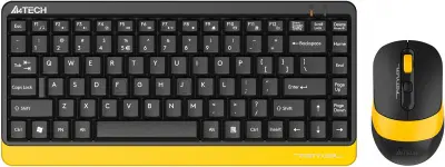 Клавиатура + мышь A4Tech Fstyler FG1110 клав:черный/желтый мышь:черный/желтый USB беспроводная Multimedia (FG1110 BUMBLEBEE)