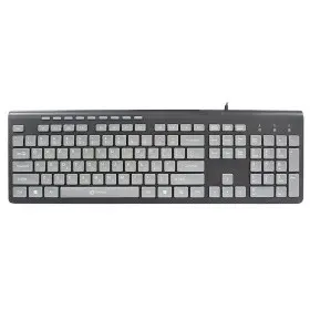Клавиатура Oklick 480M черный/серый USB slim Multimedia [1067199]